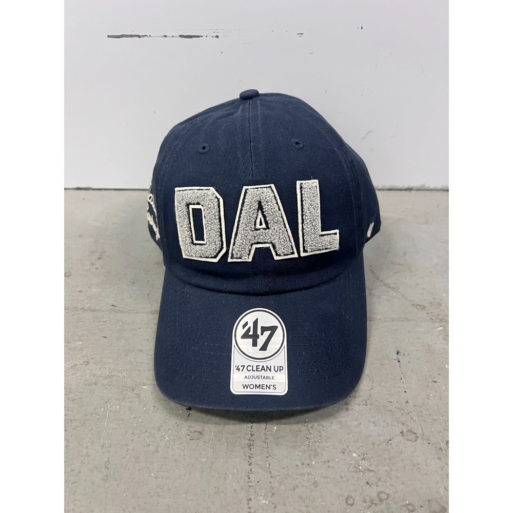'47 Brand Dallas Cowboys Zoey Clean Up Hat Womens OS Navy Adjustable NFL Cap NWT